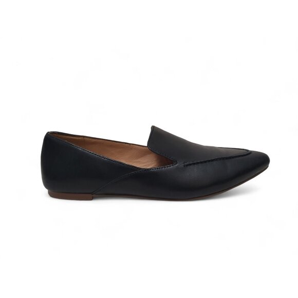 Madewell Shoes - MADEWELL Frances Loafer Black Leather Point Toe Slip-On Preppy Casual Flat Shoe